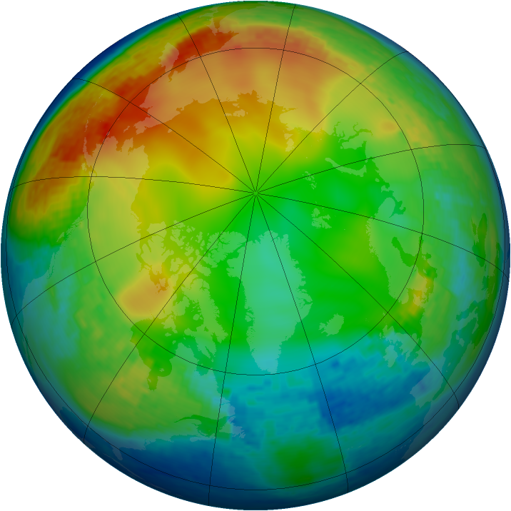 Arctic ozone map for 26 December 2001